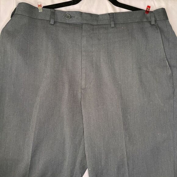 Michael Kors Dress Pants Greenwich Men's Size 38 Dark Gray Heathered Flat Front - Picture 3 of 7